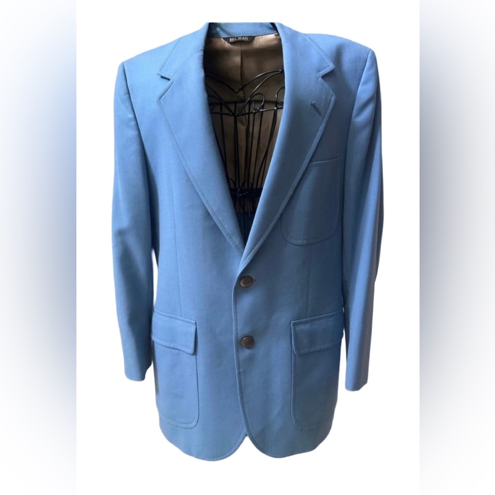 VTG 1980s Light Blue Sports Coat Jacket. Size Large
